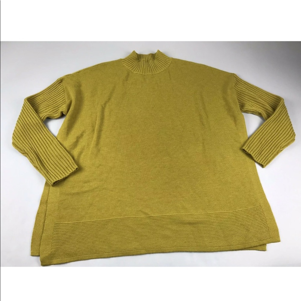 Asos Oversized Mustard Mock Turtleneck Sweater 2